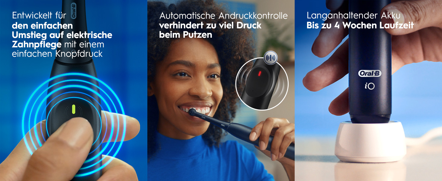 Електрична зубна щітка Oral-B iO Series 2 Night Black: 3 режими чищення, насадка та дорожній футляр