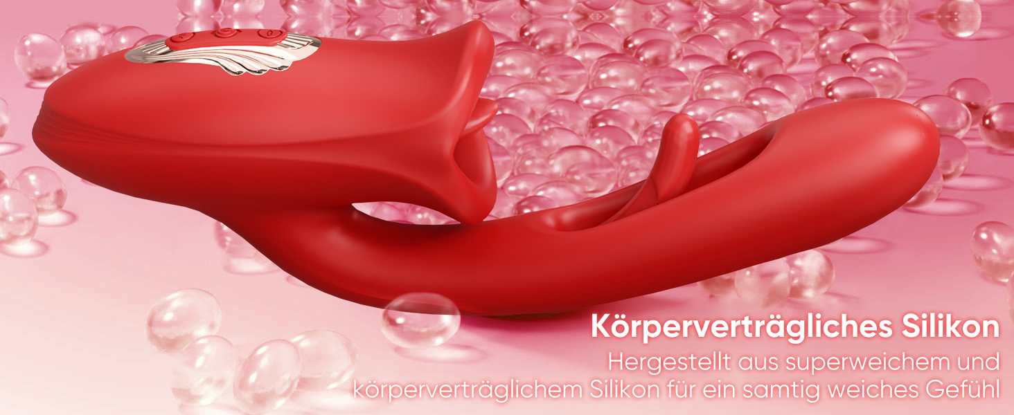 Вібратор для жінок G-Spot з 10 режимами стимуляції язичком, клітором та анального отвору - секс-іграшка для пар (RF14RD)