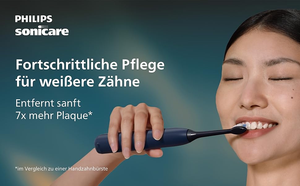 Електрична звукова зубна щітка Philips Sonicare 5500 HX7113/01, 2 режими чищення, контроль натискання, SmarTimer, синя (Navy), з футляром