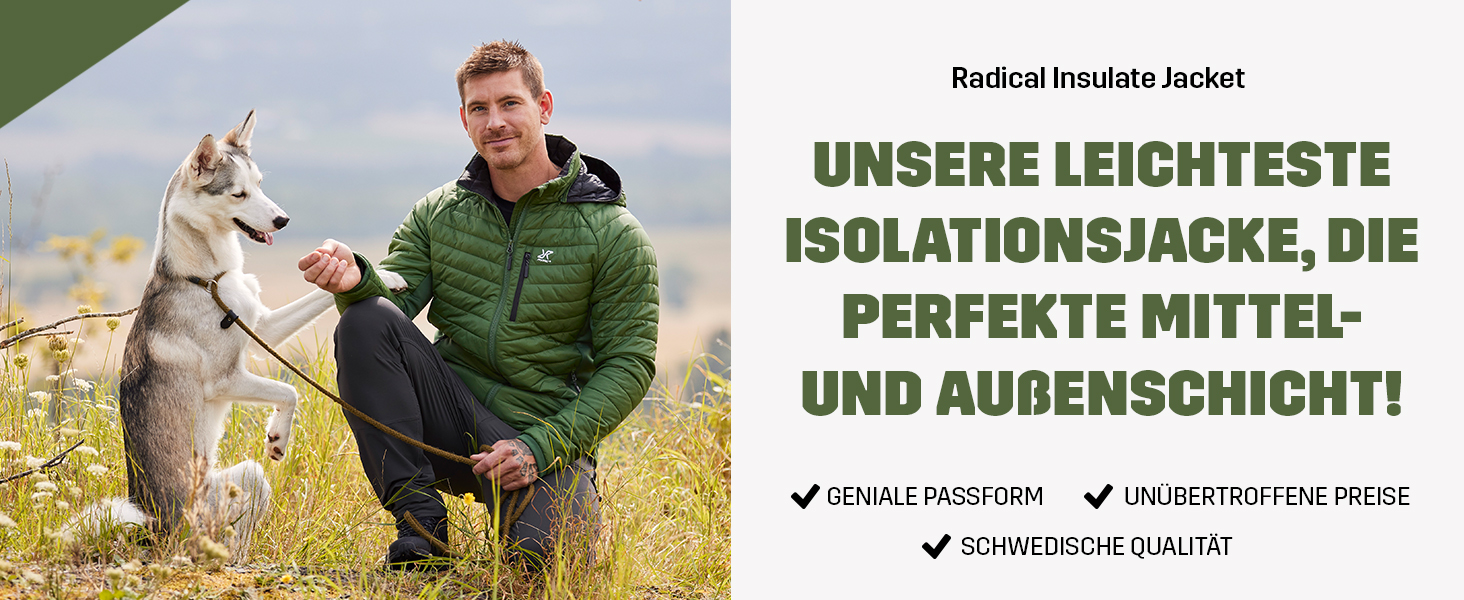 Чоловіча утеплена куртка RevolutionRace Radical Insulate для повсякденного використання та активного відпочинку, чорна (M)