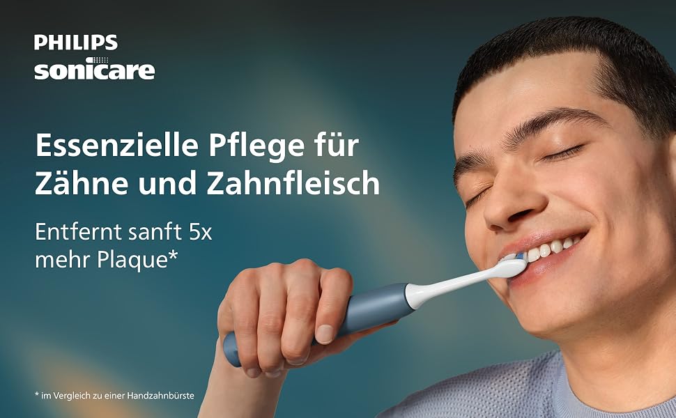 Електрична звукова зубна щітка Philips Sonicare Series 3100 з датчиком тиску, 3 режимами інтенсивності та дорожнім футляром, темно-синя, HX4033/26 (2 насадки)