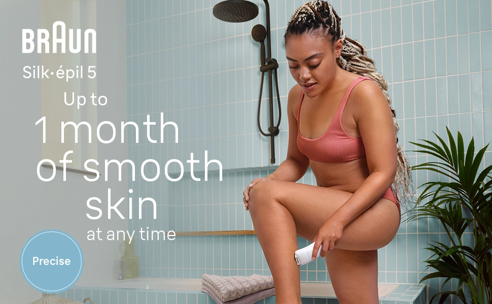Епілятор Braun Silk-épil 5 5-000 для вологого та сухого використання, білий/фламінго