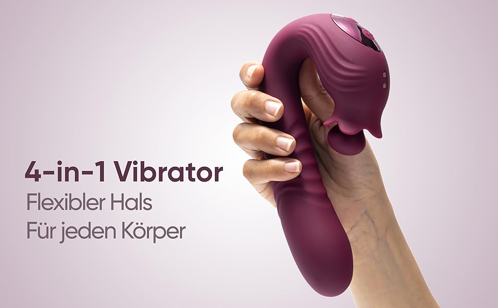 Вібратор кролик Selove 5-в-1 з ротаційною головкою для клітора – іграшка для дорослих (рожевий)