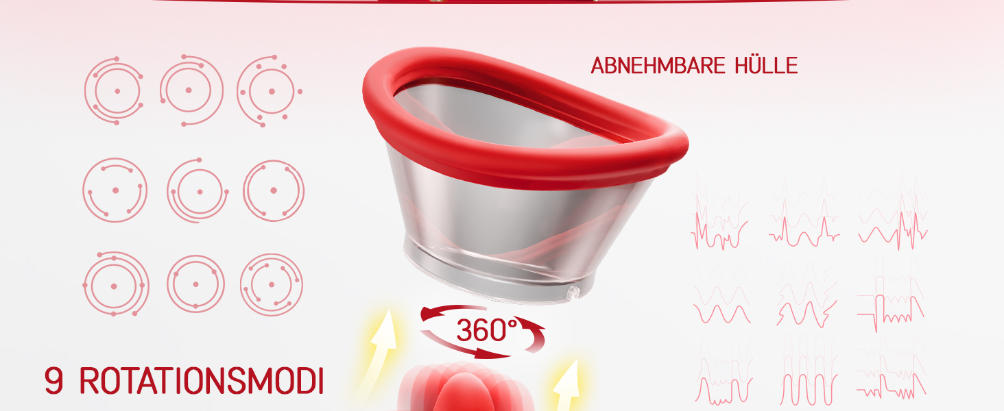 Вібратор для жінок, секс-іграшка для пар: кліторальний масажер з знімним стаканчиком, набір вібраторів з 3 насадками, 9 режимів та вібрацією