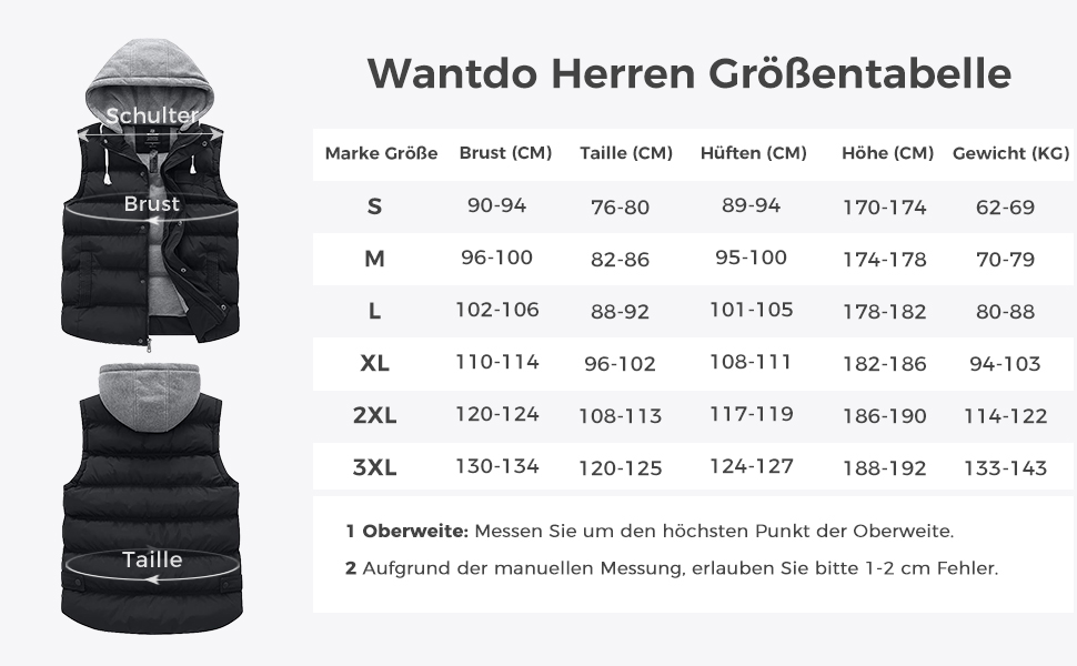 Чоловічий зимовий жилет Wantdo Outdoor з капюшоном, стібаний безрукавник, колір армійський зелений, розмір M