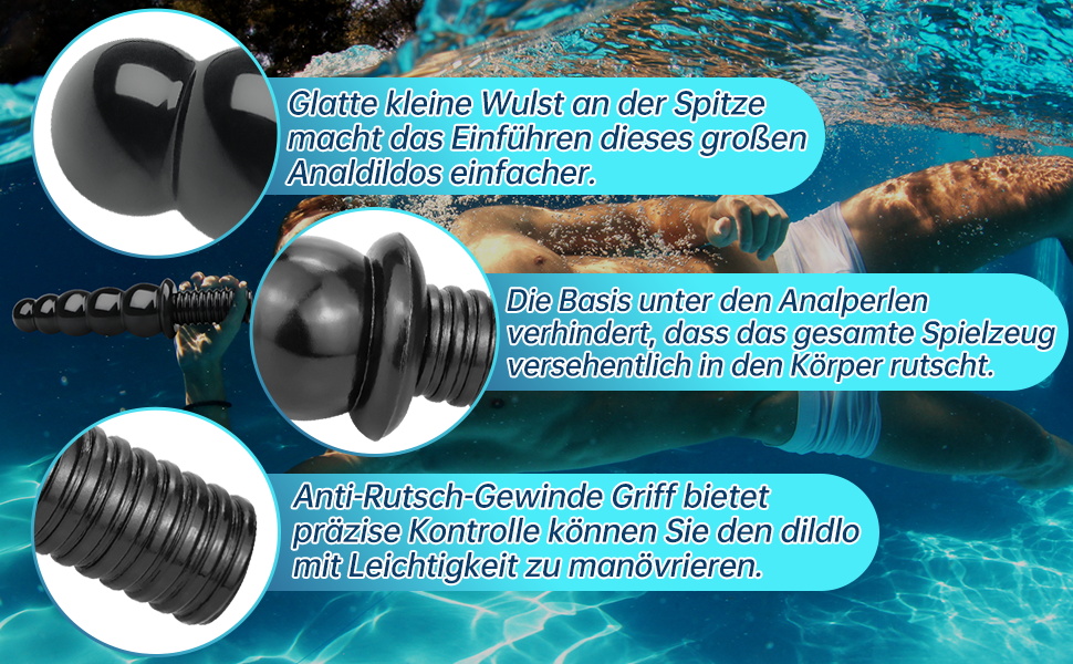 Анальний масажер Roluck Giant - гнучкий плагін з різьбою, 37.5 см, для чоловіків, жінок, пар. Масаж простати, PVC