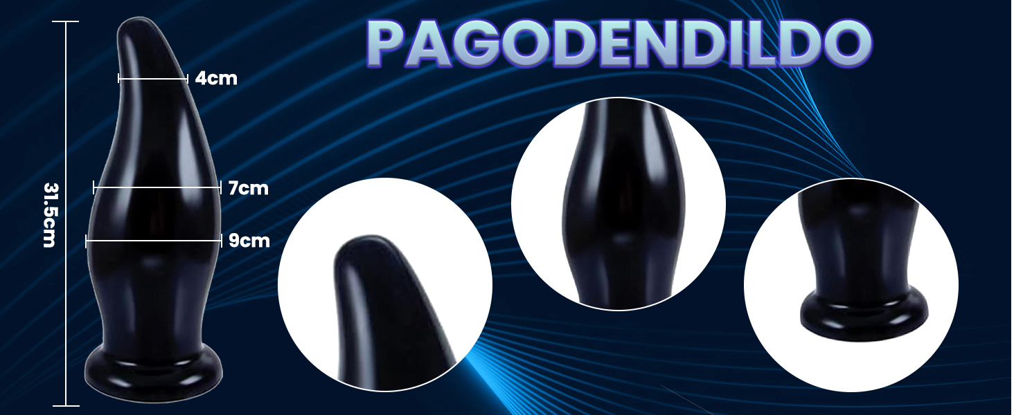 Анальний масажер Youxclian Riesen з присоском XXL, для чоловіків та жінок, блакитний