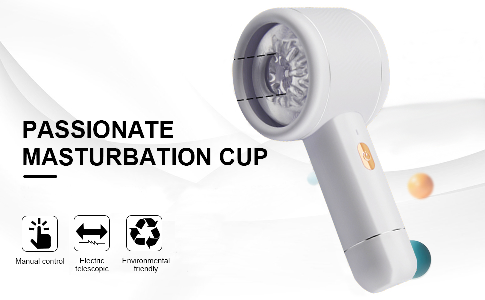 Електричний мастурбатор для чоловіків Sumeber: автоматичний стакан з телескопічною функцією, білий