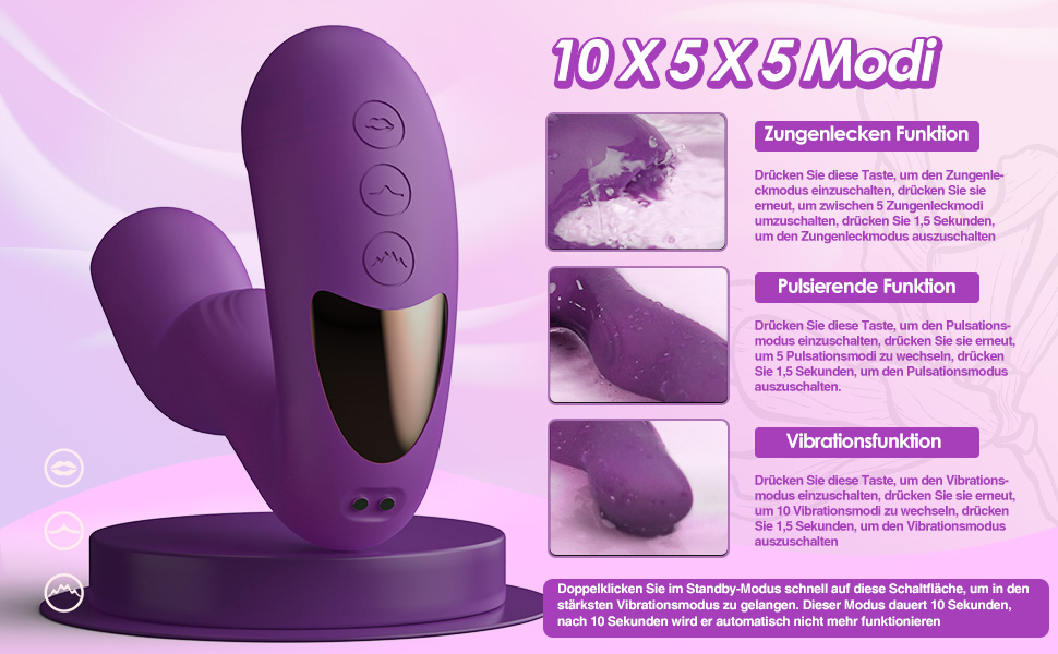 Вібратор-дзідло Yewuzer 3-в-1 з пультом керування (APP), секс-іграшка для жінок та пар, стимуляція G-точки, 10 режимів, вібратор-набір