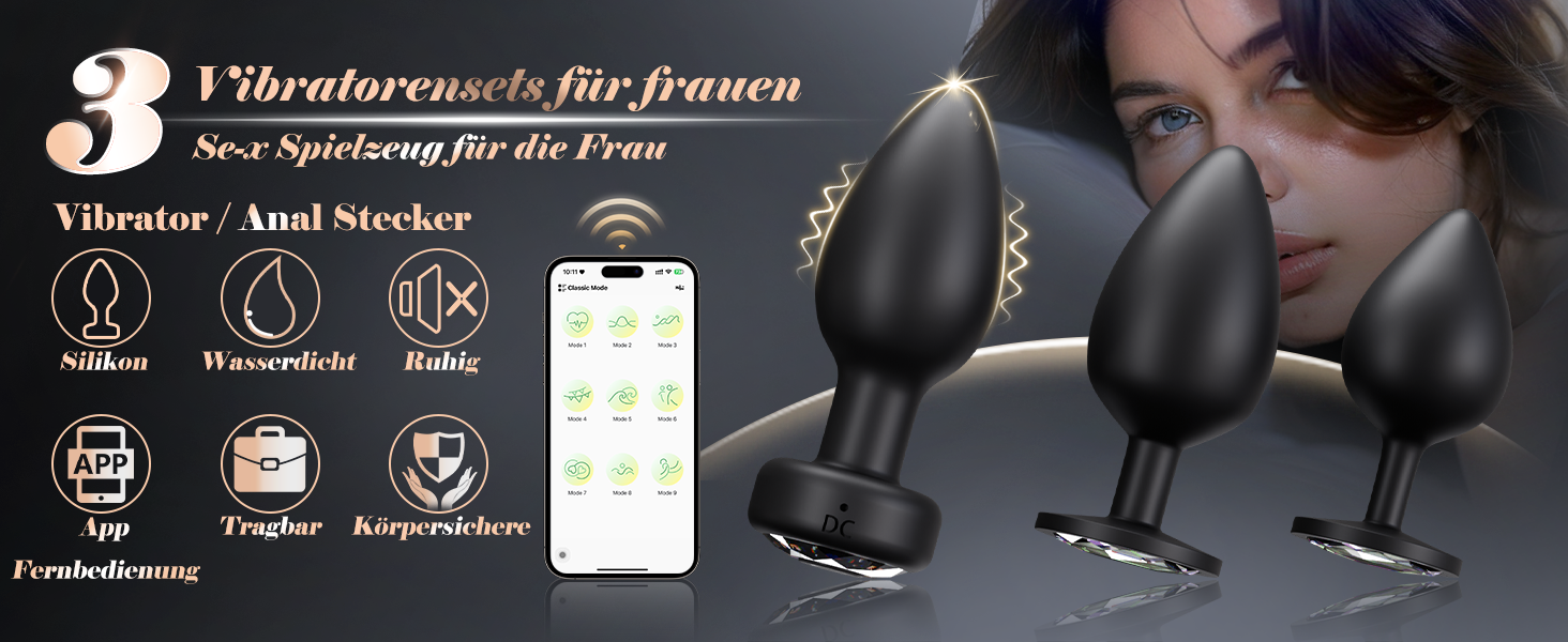 Анальний плагін для жінок та чоловіків: вібратор з пультом керування, силіконовий, 10 режимів