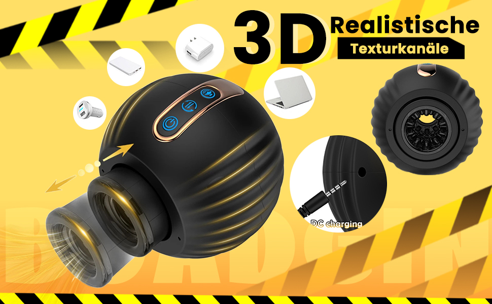 Електричний мастурбатор-чаша YcsLust з 8 режимами ротації та функцією імпульсу, 3D вагіна, для чоловіків, силіконовий секс-іграшка