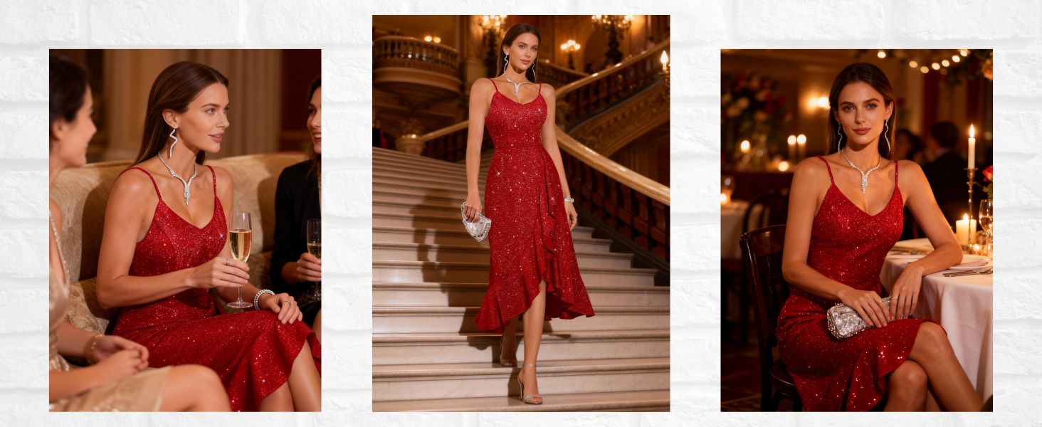 Сукня коктейльна DRESSTELLS для вечірки: елегантна, темно-синя, на бретелях, довжина до колін