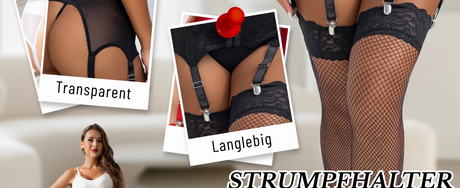 Гіртер (стрінг) з широким поясом Comeondear для жінок, розмір M-L, чорний. Комплект спідньої білизни з мереживом, 6 регульованих кліпсів, для пишних жінок, висока талія.