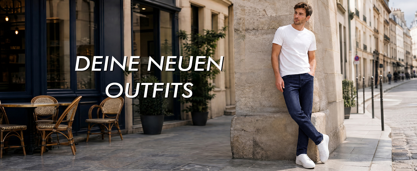 Чоловічі джинси Runcati Slim Fit з бавовни та стрейч, однотонні сині штани для повсякденного та ділового стилю, 34W / 32L