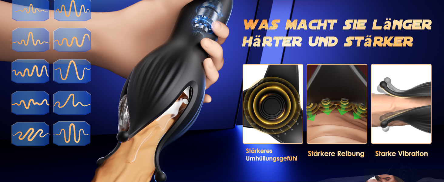 Масажер для чоловіків, стимулятор головки пеніса, іграшка для сексуального задоволення, 10 режимів, вібруючий масажер для соло та парного використання (темно-сірий)