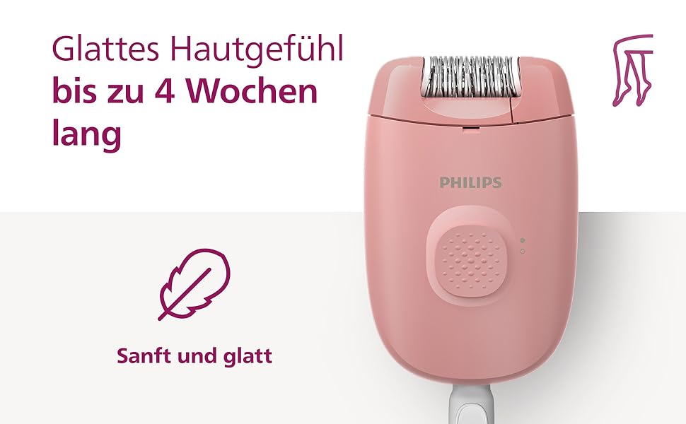 Епілятор Philips Series 2000 BRE229/00 дротовий пристрій для видалення волосся, чорний