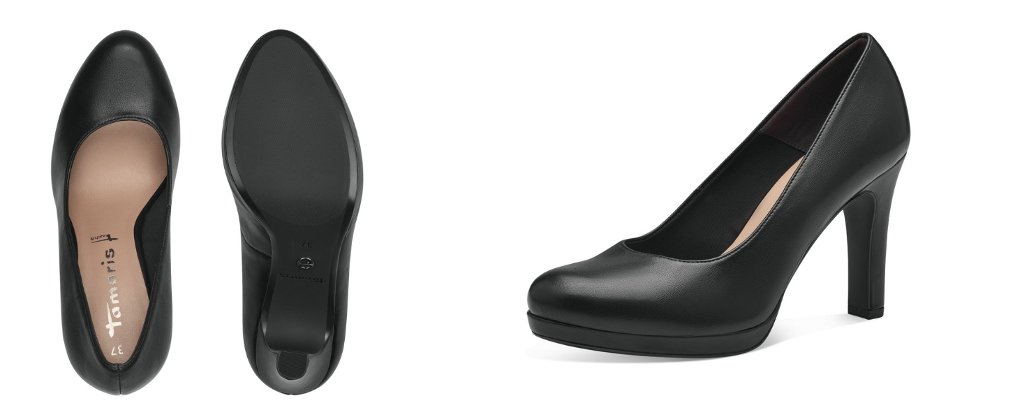 Жіночі класичні туфлі-човники Tamaris TOUCHit чорного кольору, розмір 39 EU