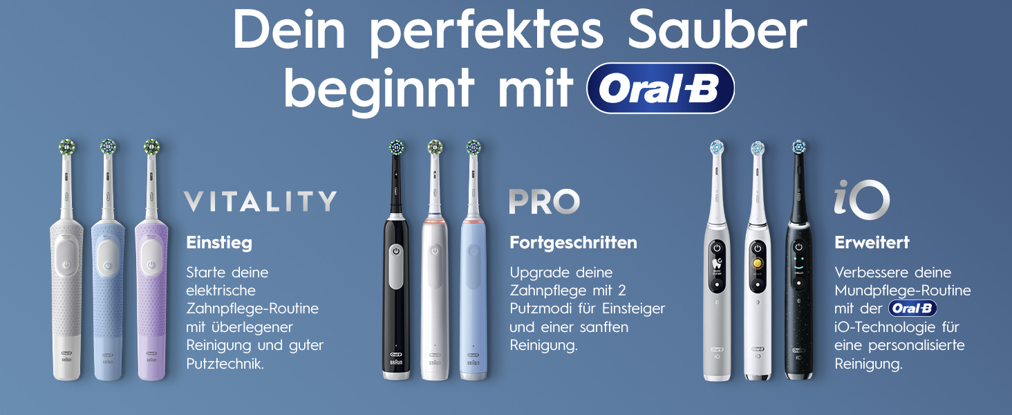 Електрична зубна щітка Oral-B Vitality Pro, чорна, 3 режими чищення, 1 насадка в комплекті