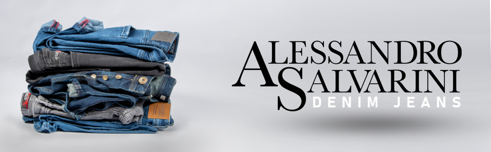Чоловічі джинси Alessandro Salvarini Slim Fit з ефектом Washed, середньо-сині, стрейч (32W / 32L)
