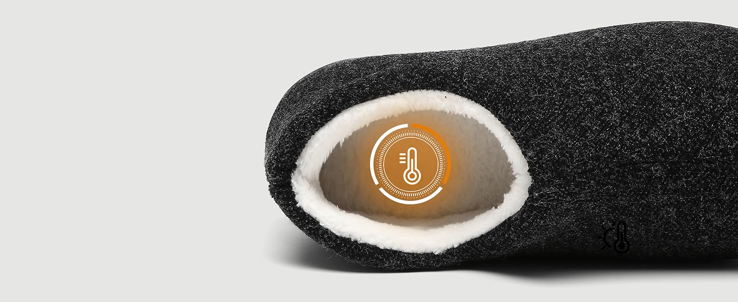 Чоловічі зимові теплі капці Mishansha з ефектом пам'яті (Memory Foam), плюшеві домашні тапочки, чорні, розмір 42 EU