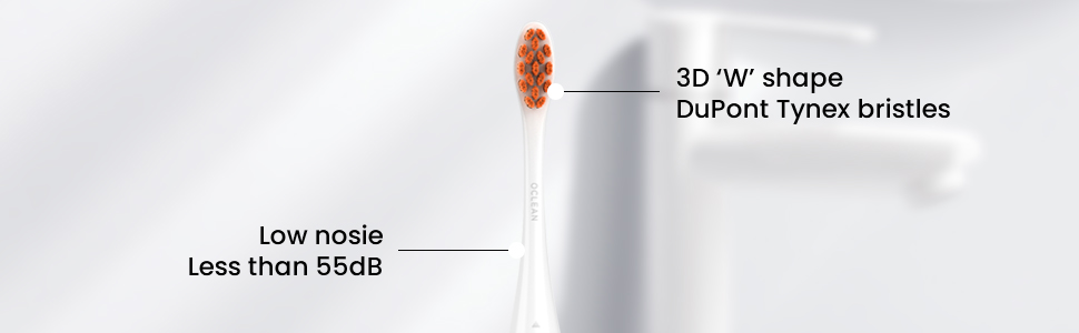 Електрична сонічна зубна щітка Oclean Flow Gift Set, біла: 5 режимів, 180 днів автономної роботи, водонепроникність IPX7, набір з 6 насадок та дорожнім футляром
