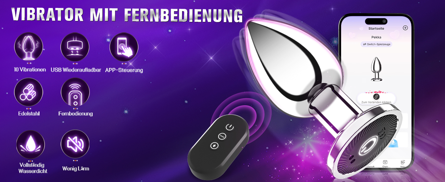 Вібратор анальний для чоловіків та жінок з пультом дистанційного керування, 10 режимів, анаплаг, комплект вібраторів для пар, масаж простати