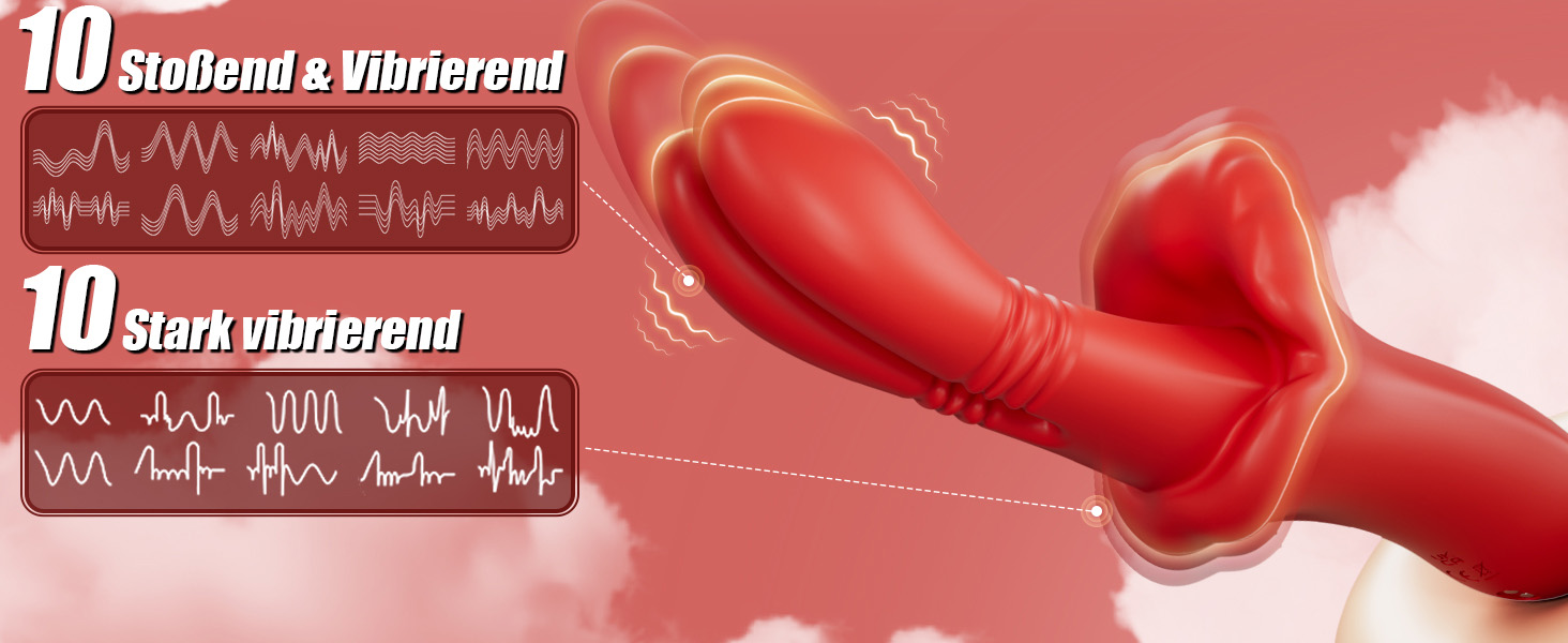 Вібратор для жінок з 10 функціями - стимулятор клітора, для пар, тихий, сексуальна іграшка