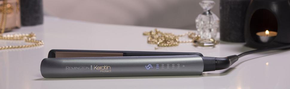 Випрямляч для волосся Remington S8540 Protect з керамічним покриттям, кератином та мигдальною олією, LCD-дисплей, 150-230°C, чорний