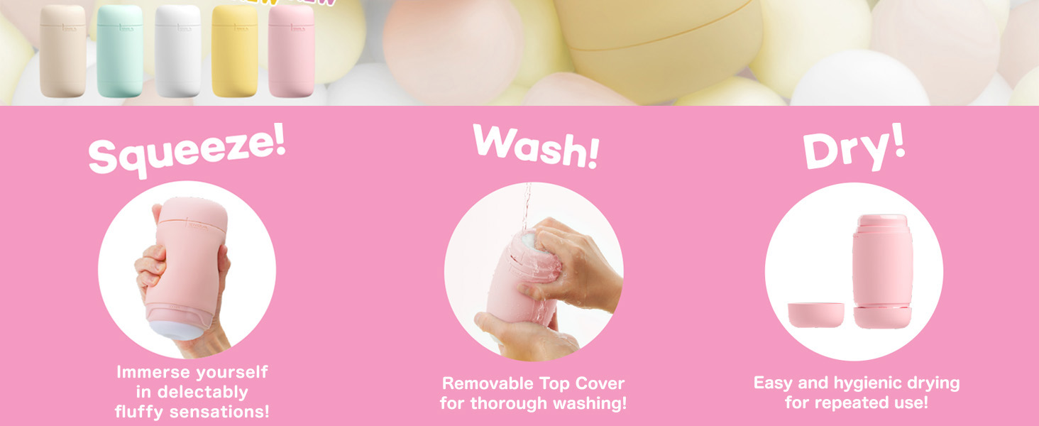 Мастурбатор Tenga Puffy Erdbeerrosa - клубнично-рожевий, 16,5 см