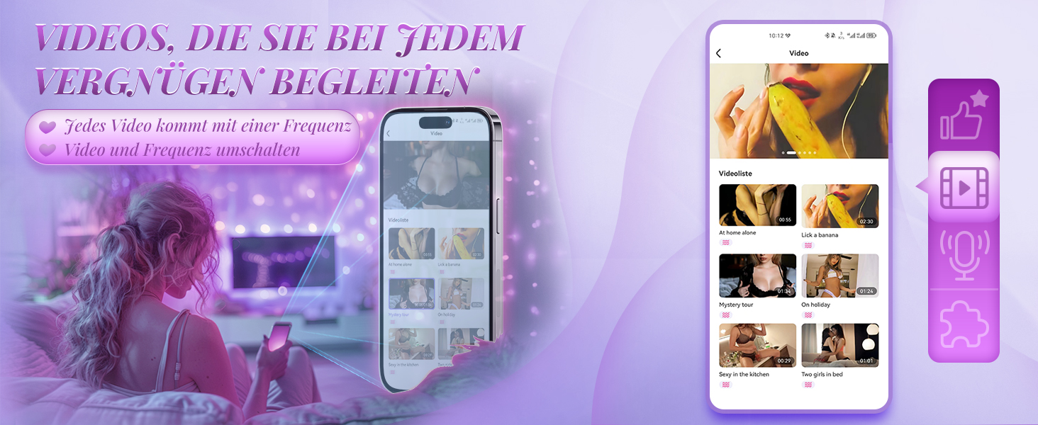 Вібратор для жінок: набір для клітора, сексуальна іграшка з нагріванням, 10 режимів вібрації, стимулятор для пар, фіолетовий