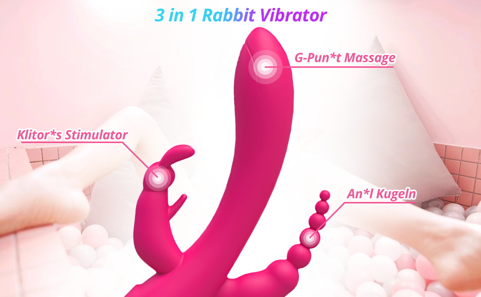 Вібратор FLYTAGLE для стимуляції клітора, 3-в-1 зайчик з 12 режимами вібрації, силіконовий, для жінок