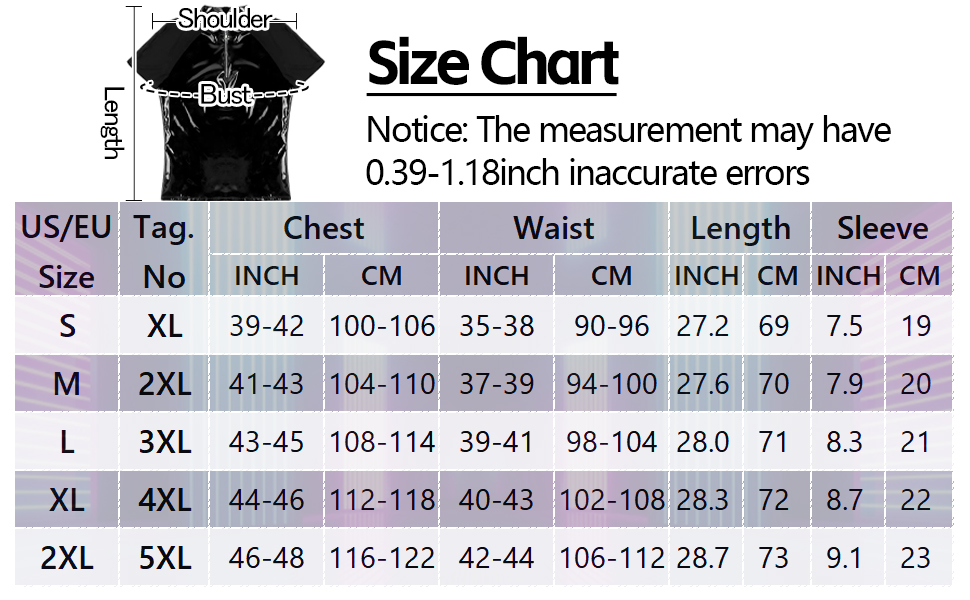 Чоловіча сорочка з лакованої шкіри, Wetlook, коротка, чорна - AIEOE