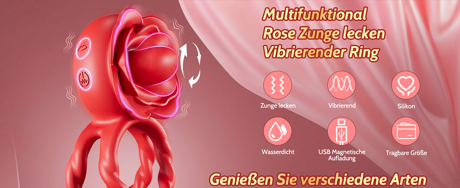 Кільце для пеніса з вібрацією для пар - сексуальні іграшки для дорослих, стимулятор G-точки, 10 режимів вібрації