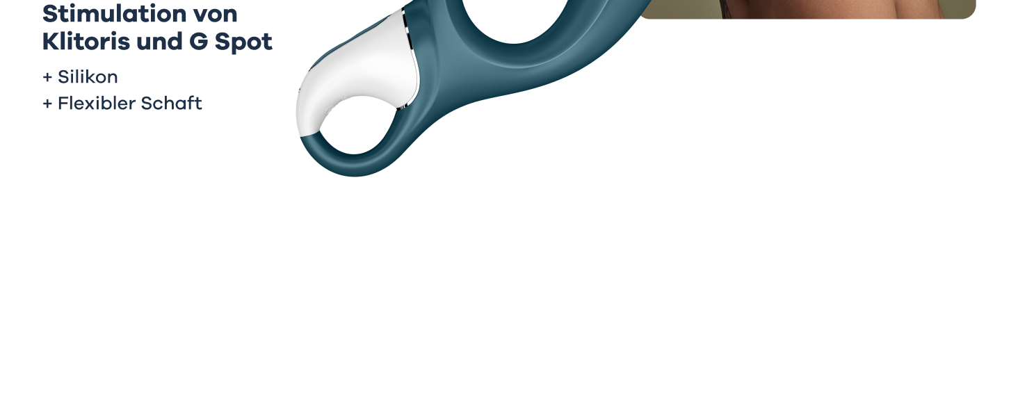 Satisfyer Hug Me Connect: Вібратор для клітора та G-точки з Bluetooth-керуванням (блакитно-сірий)