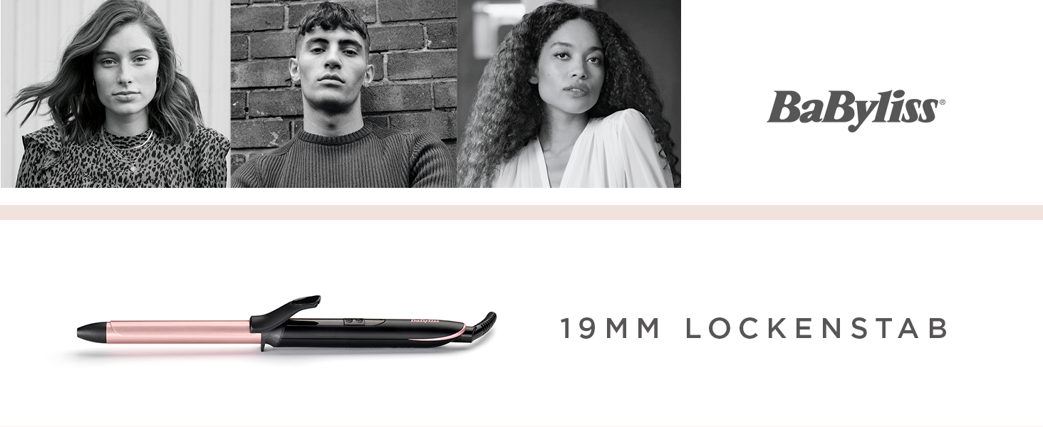 Щипці для завивки волосся BaByliss 19 мм, Warm Black Pink Gold, мережевий шнур 2.5 м