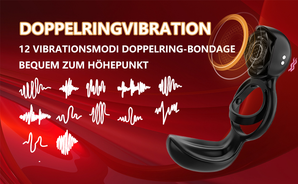 Вібраційний кільце для статевого члена TOUNID з 12 режимами вібрації, пультом дистанційного керування. Еротична іграшка для чоловіків, масажер яєчок, кок-кільце. Електрична іграшка для чоловіків, самостійна мастурбація (чорний)