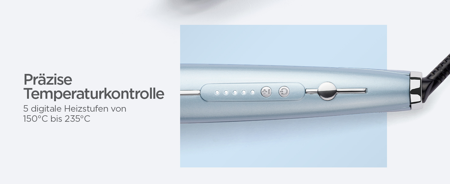 Випрямляч для волосся BaByliss Hydro Fusion ST573E з технологією Dual-Ion, ефект проти пухнастості, 5 режимів температури, синій