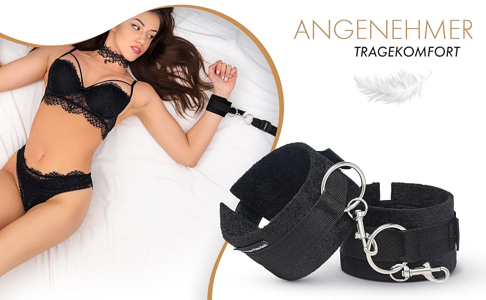 Набір для бондейжу Liebesfreunde® з кріпленнями для ліжка, наручниками та маскою для очей - BDSM для пар | Стабільний набір для сексуальних ігор