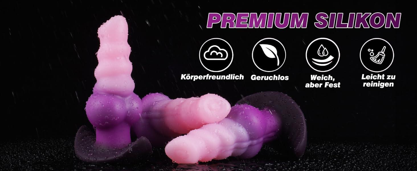 Анальний плагін Monster Fantasy Dildo: силіконовий анальний плагін з вузлами, для чоловіків та жінок, XXL, з присосками, Buttplug, преміум-якість