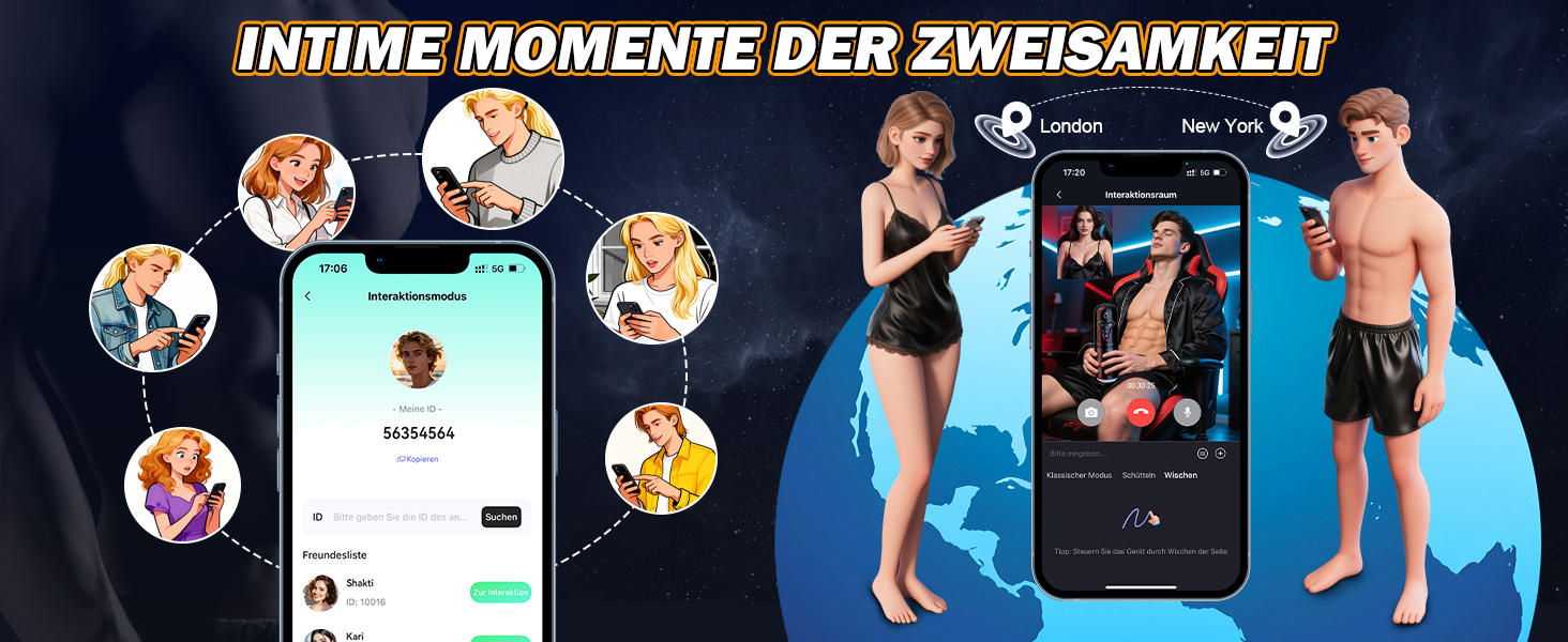 Мастурбатор для чоловіків KI-Interaktion з 10 вібраціями, 7 режимами розтягування та 5 режимами стимуляції. Секс-іграшка з підігрівом та керуванням через APP