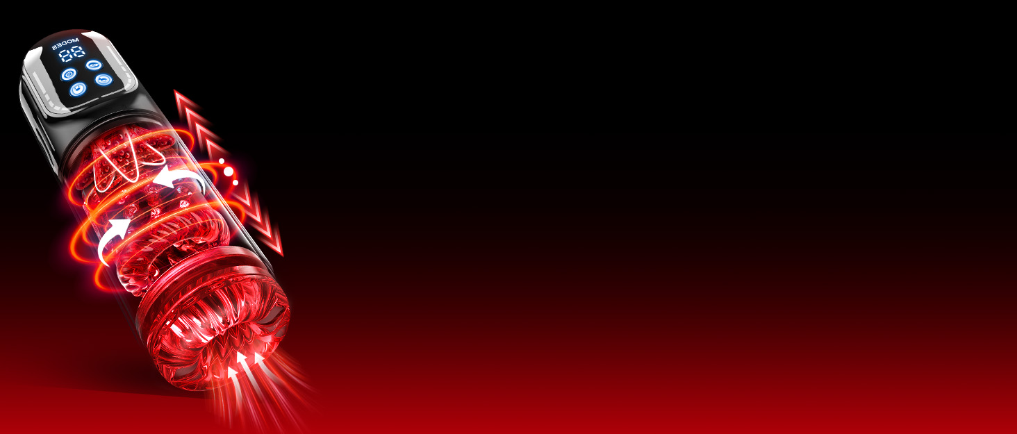 Мастурбатор чоловічий KI VIJISA з 7 режимами: вібрація, ротація, телескопічний, з силікону, для задоволення