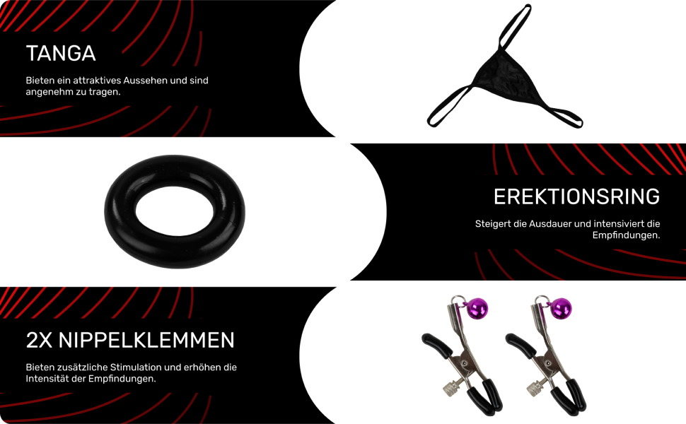 Набір для бонджа 18 предметів: фетши, наручники, маска для очей. SM-набір для початківців та досвідчених, чорний/червоний