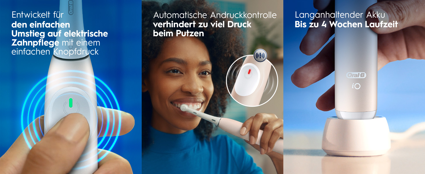 Електрична зубна щітка Oral-B iO Series 2, 3 режими чищення, рожева (Calm Pink) — набір з 1 щіткою та дорожнім футляром для дорослих
