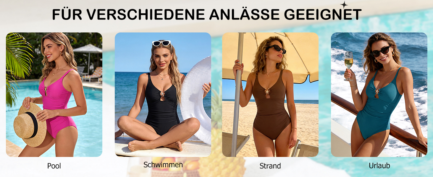 Купальник жіночий SHEKINI з вирізом, контролем живота, флуоресцентний рожевий