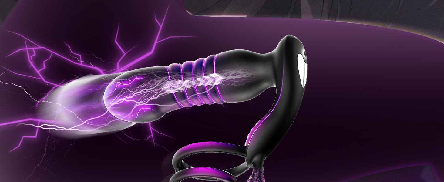 Масажер для простати та пеніса PINTLE з 10 телескопічними режимами та функцією імпульсу. Набір для чоловіків та пар.