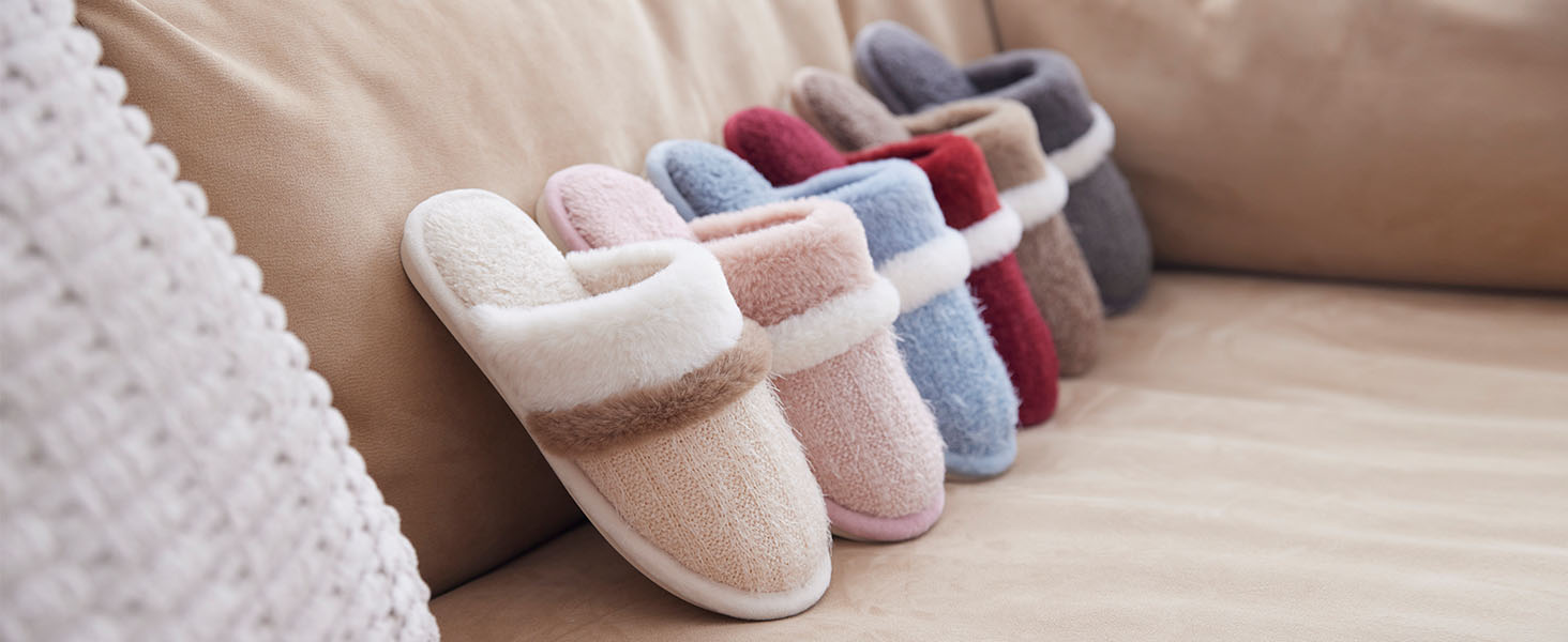 Зимові домашні капці GOEWY для жінок та чоловіків з ефектом пам'яті (Memory Foam), теплі та протиковзкі тапочки-шлепанці, коричневі, розмір 38/39 EU