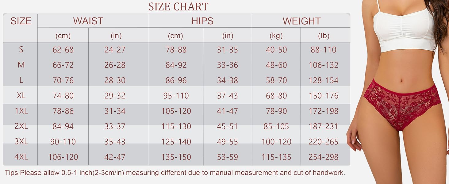 Сліпекс жіночі мереживні, безшовні, великі розміри, 6 шт. (чорний*2, червоний*2, рожевий*2)