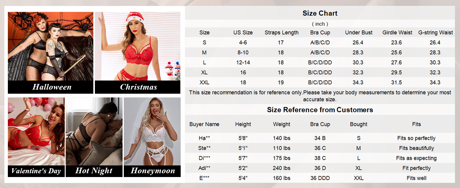 Жіноча спідня білизна Lucyme: Комплект нижньої білизни, мереживний бюстгальтер та труси, сексуальний бабочка, чорний, XXL