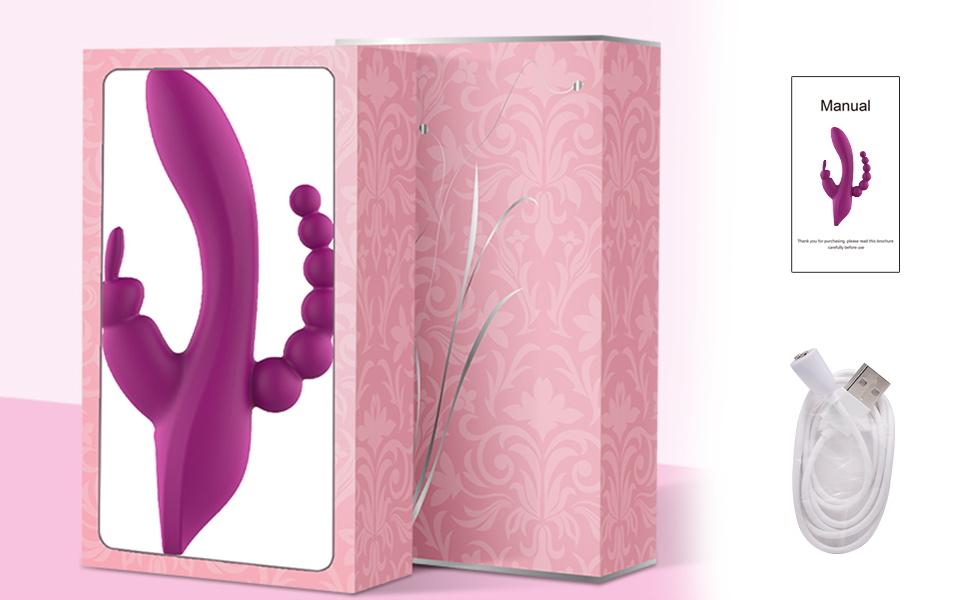 Вібратор для жінок та пар Sxovo 3 в 1: G-точка, клітора та анус. 7 режимів, силікон, водонепроникний