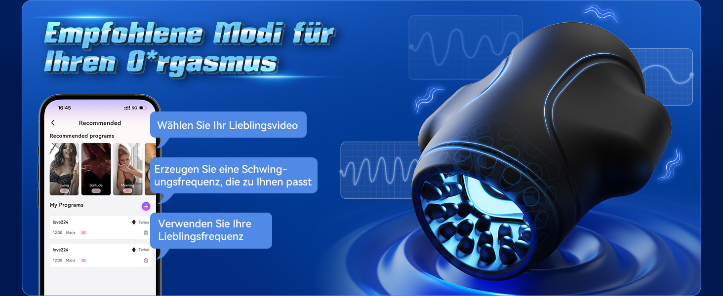 Масажер для чоловіків Tauara 4-в-1 з вібрацією, тренажер для пеніса, стимулятор головки, чорний